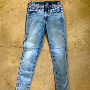 Gap Ankle Ripped/Tethered Bottom Jeans